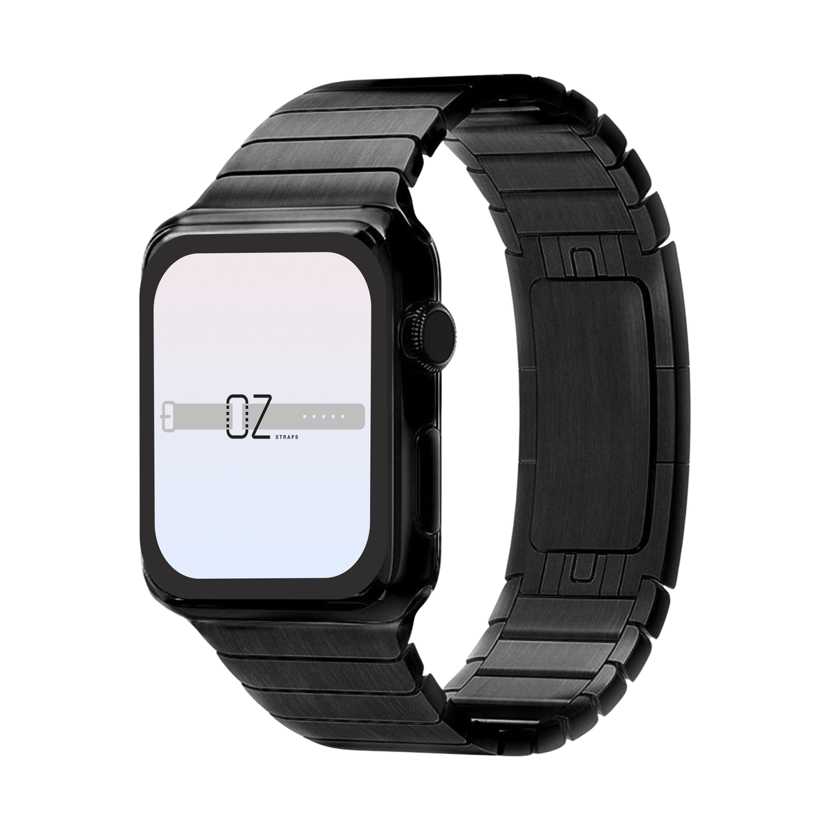 Black Ceramic Stainless Steel Apple Watch Band - OzStraps
