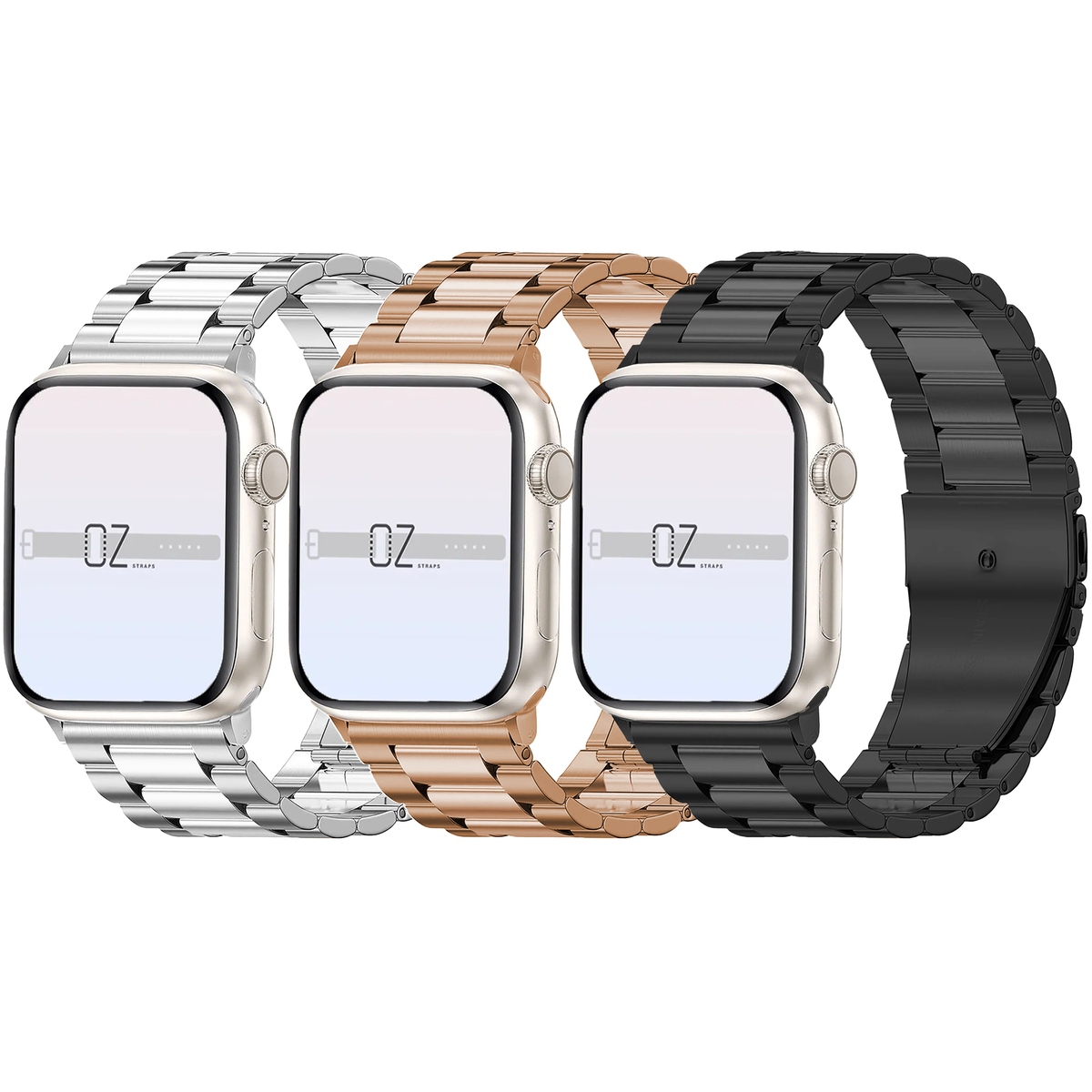 Duo Link Stainless Steel Apple Watch Band - OzStraps