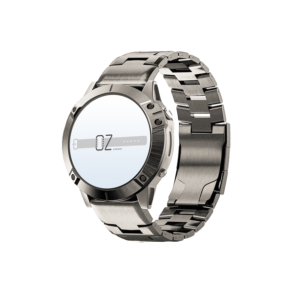 Silver Vented Titanium Garmin Fenix (47MM) Band OzStraps