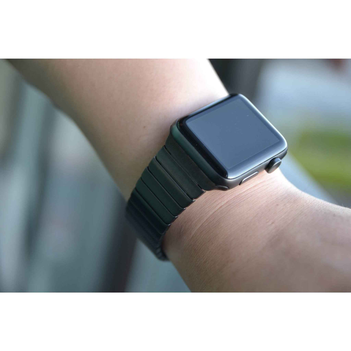 Black Ceramic Stainless Steel Apple Watch Band