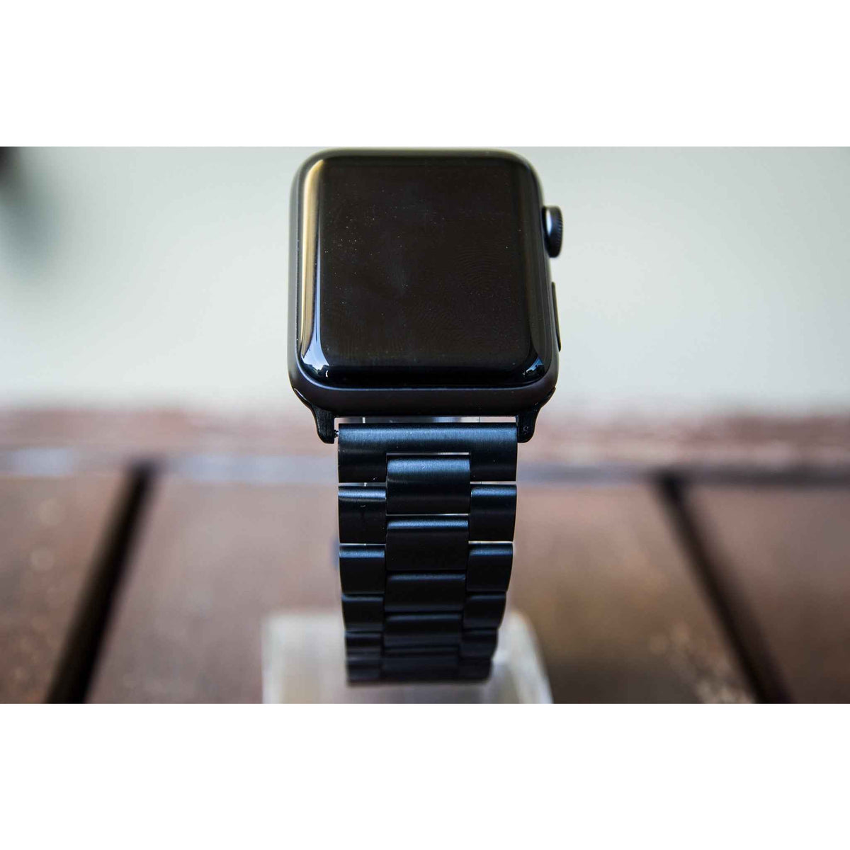 Black Classic Stainless Steel Apple Watch Band