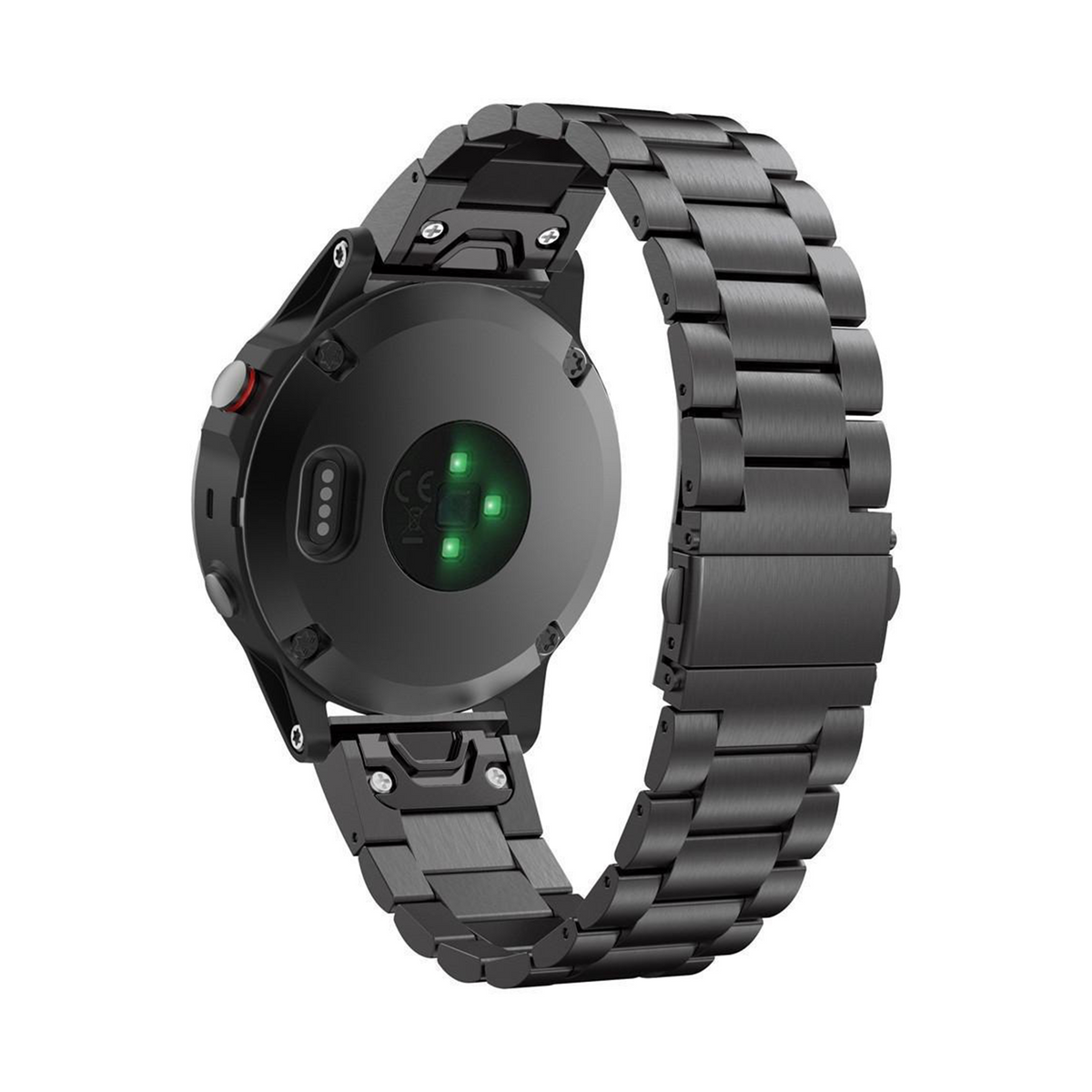 Black Classic Stainless Steel Garmin Fenix 6X / 7X / 8 (51MM) Band - OzStraps