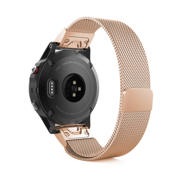 Rose Gold Milanese Loop Garmin Fenix 6 7 8 47MM Band