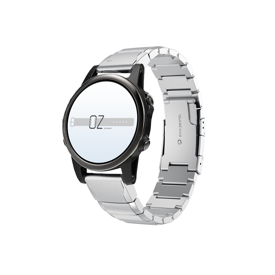 Silver Ceramic Stainless Steel Garmin Fenix 6 / 7 / 8 (47MM) Band