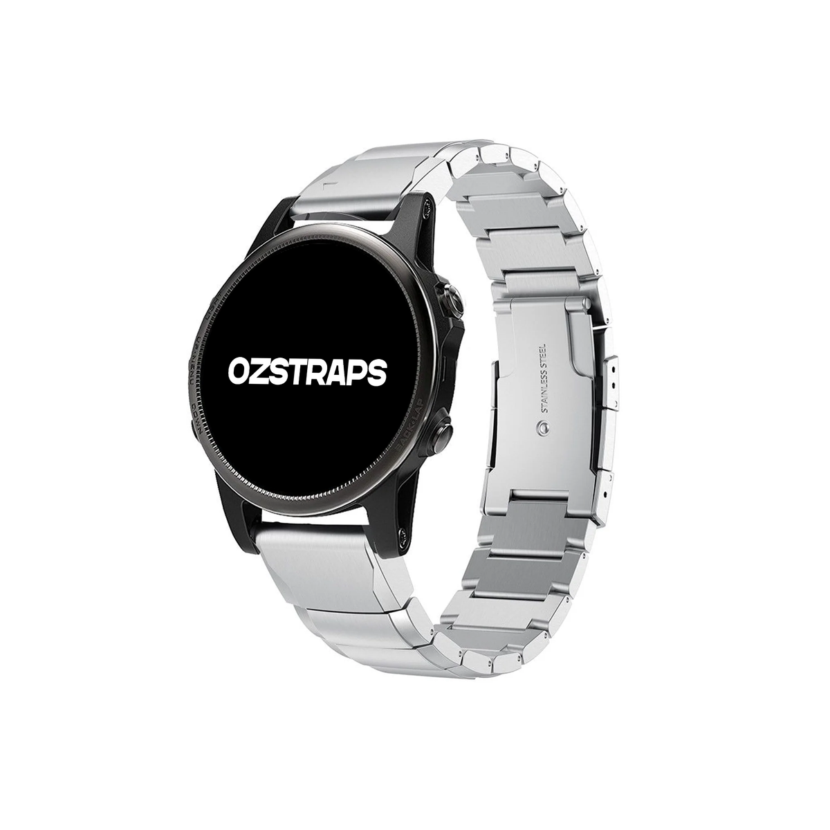 Silver Ceramic Stainless Steel Garmin Fenix 6 / 7 / 8 (47MM) Band