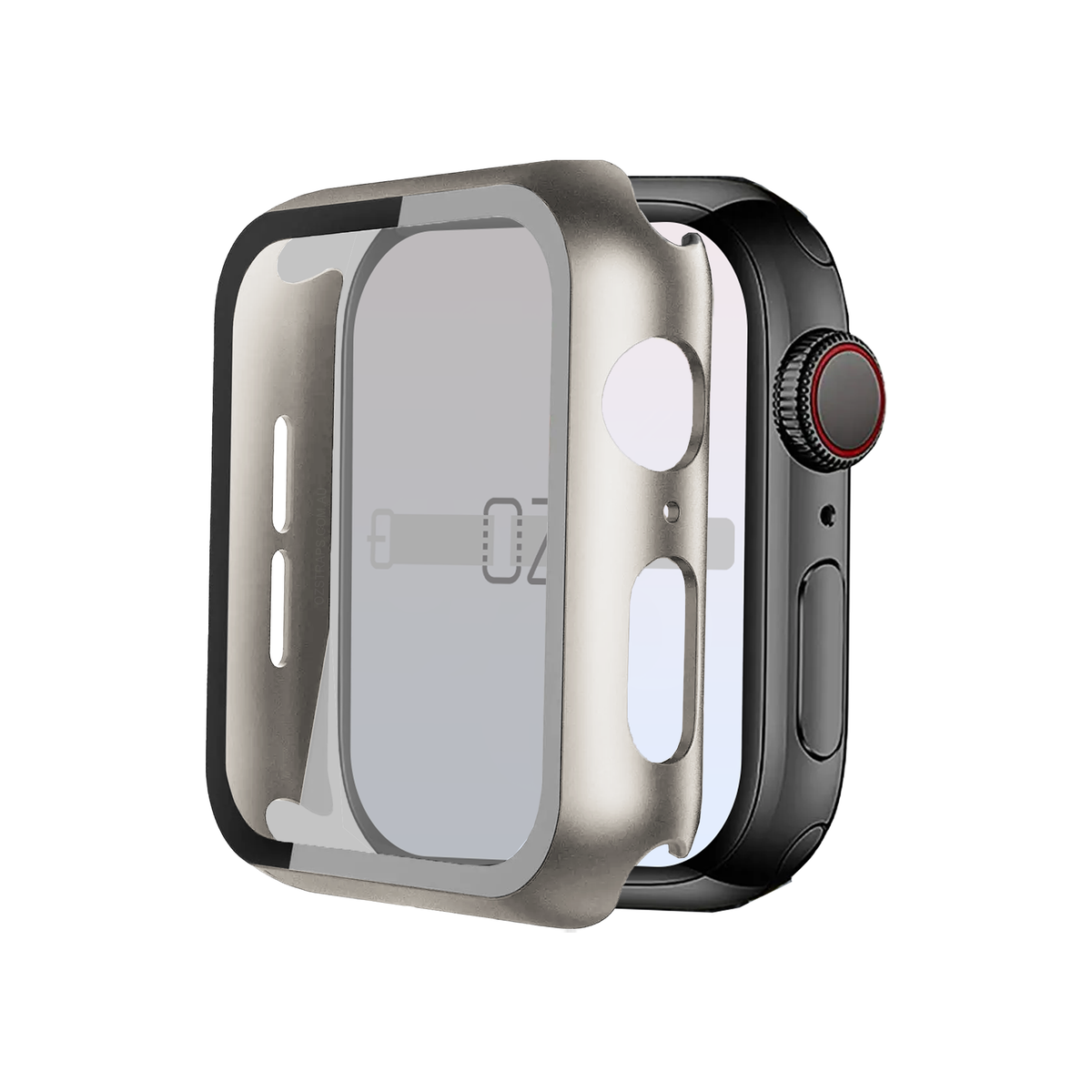 Apple Watch Hybrid Cover (Tempered Glass + Case Protector)