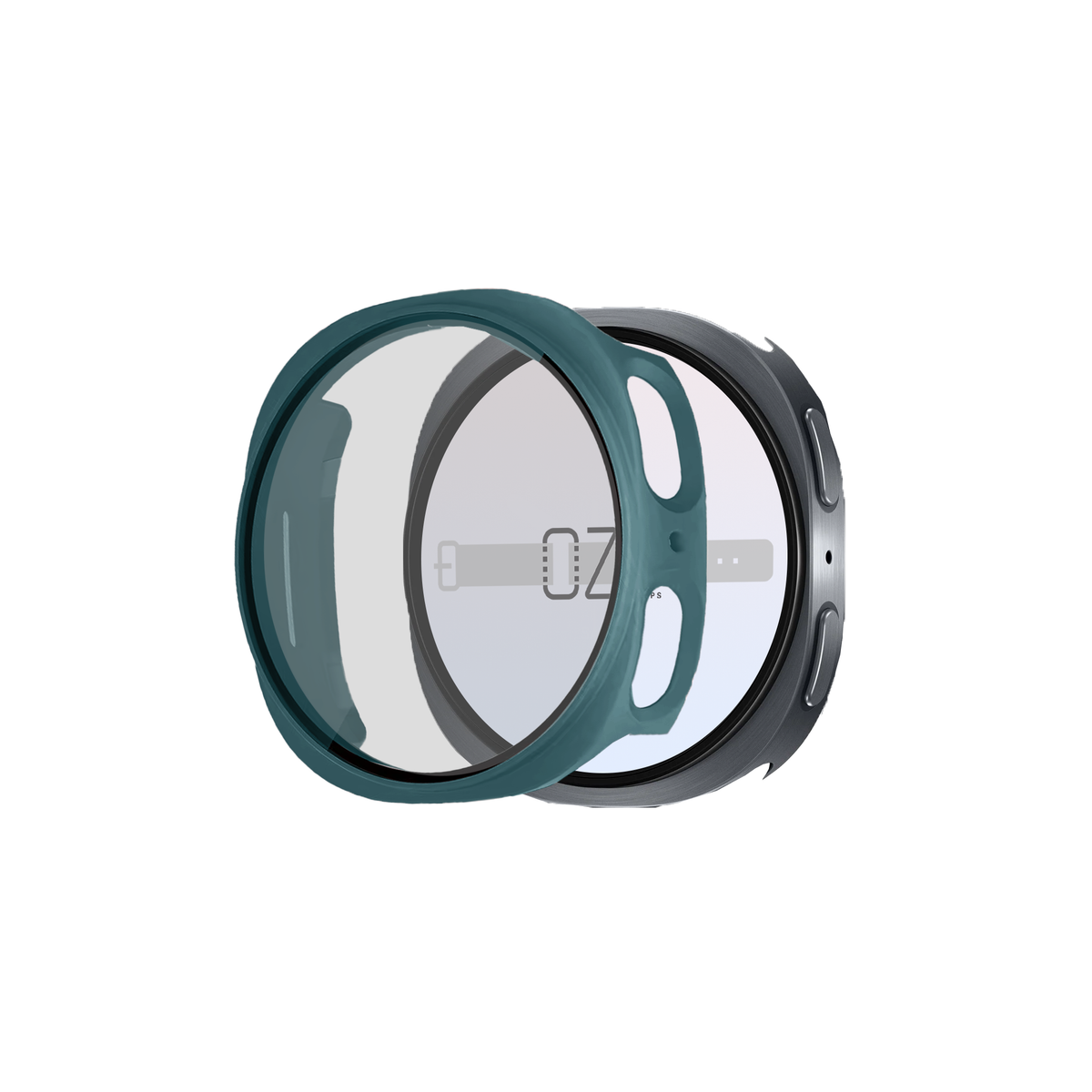 Samsung Galaxy Watch 8 Hybrid Cover (Tempered Glass + Case Protector)