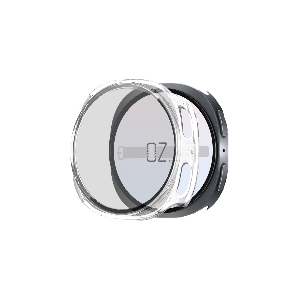 Samsung Galaxy Watch 8 Hybrid Cover (Tempered Glass + Case Protector)