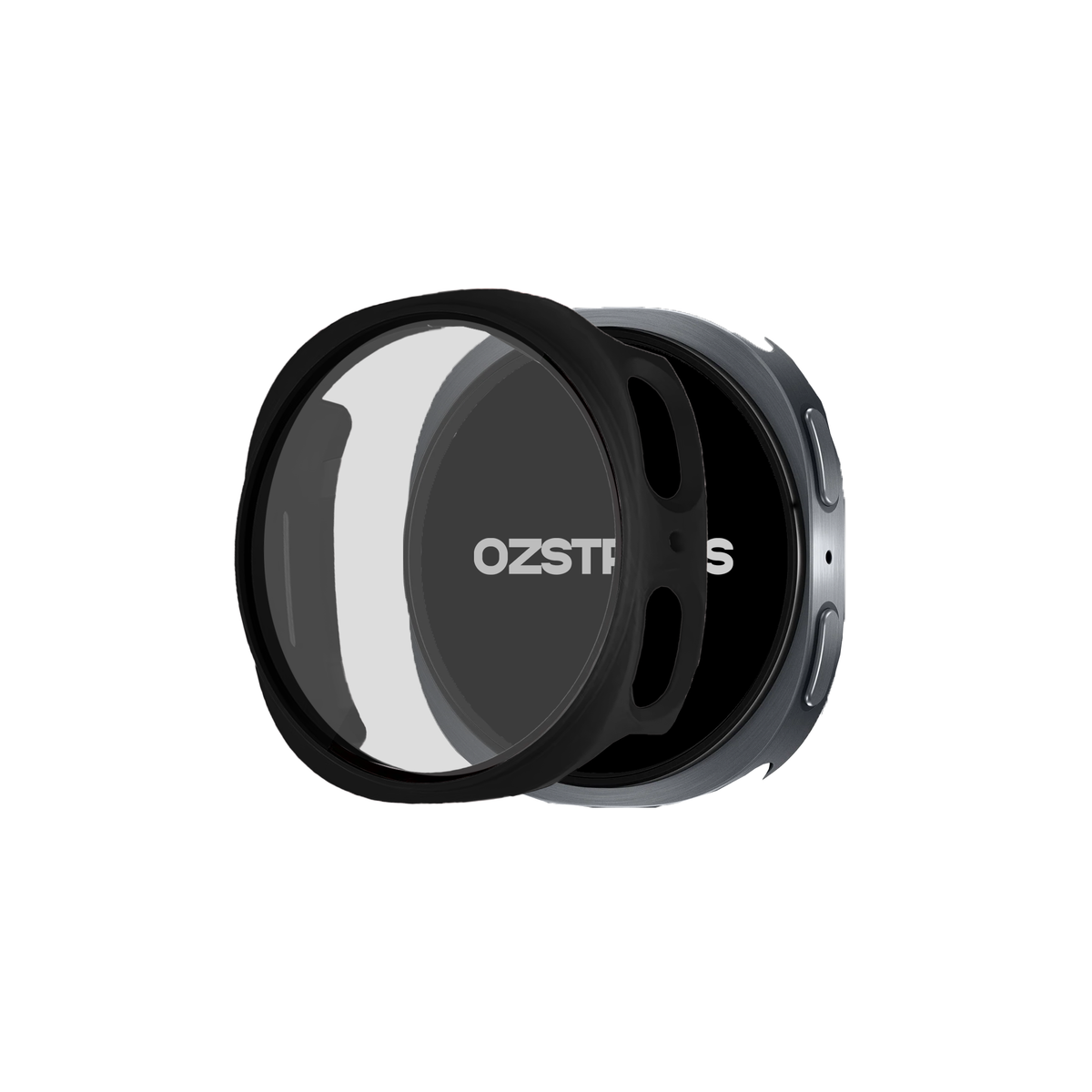 Samsung Galaxy Watch 8 Hybrid Cover (Tempered Glass + Case Protector)