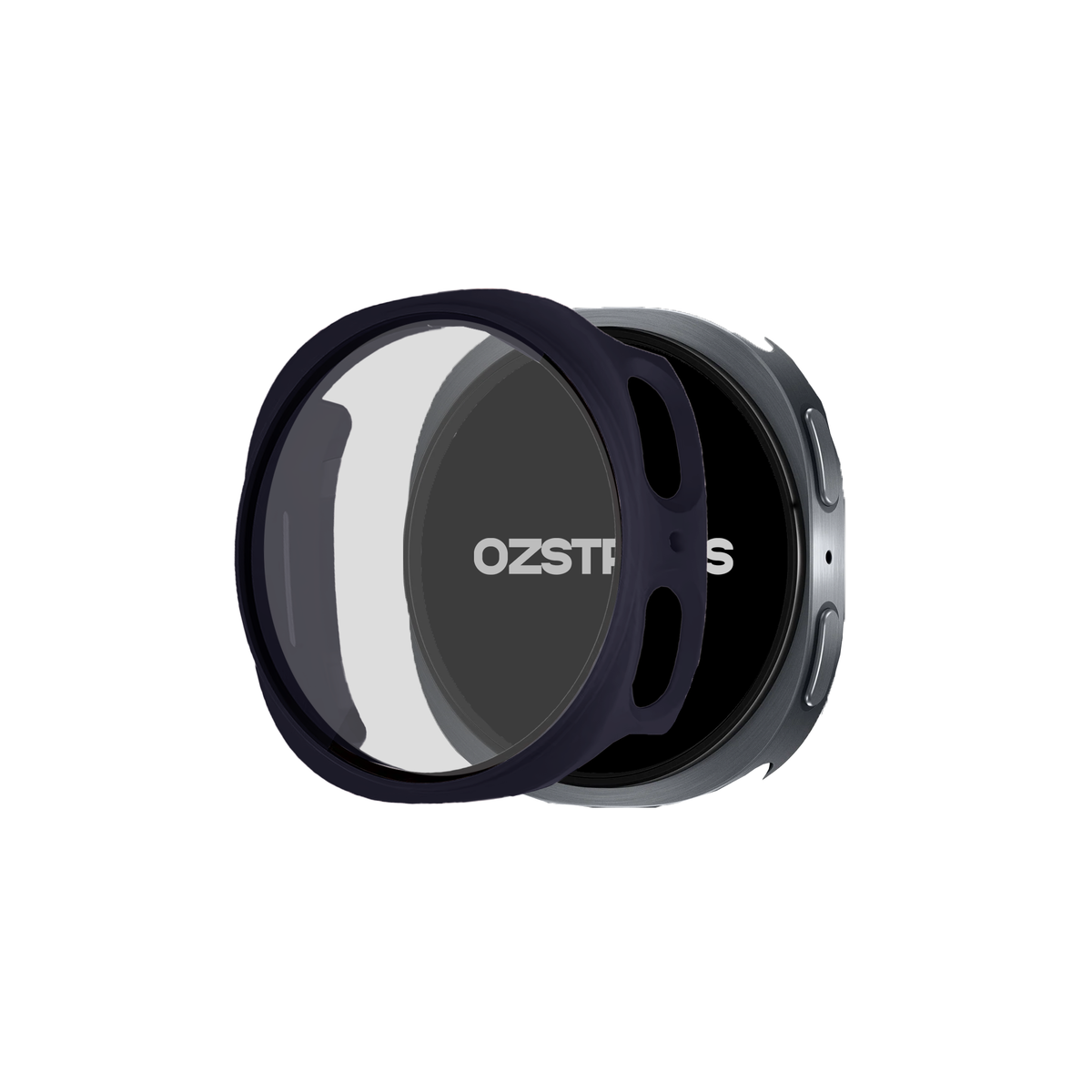 Samsung Galaxy Watch 8 Hybrid Cover (Tempered Glass + Case Protector)