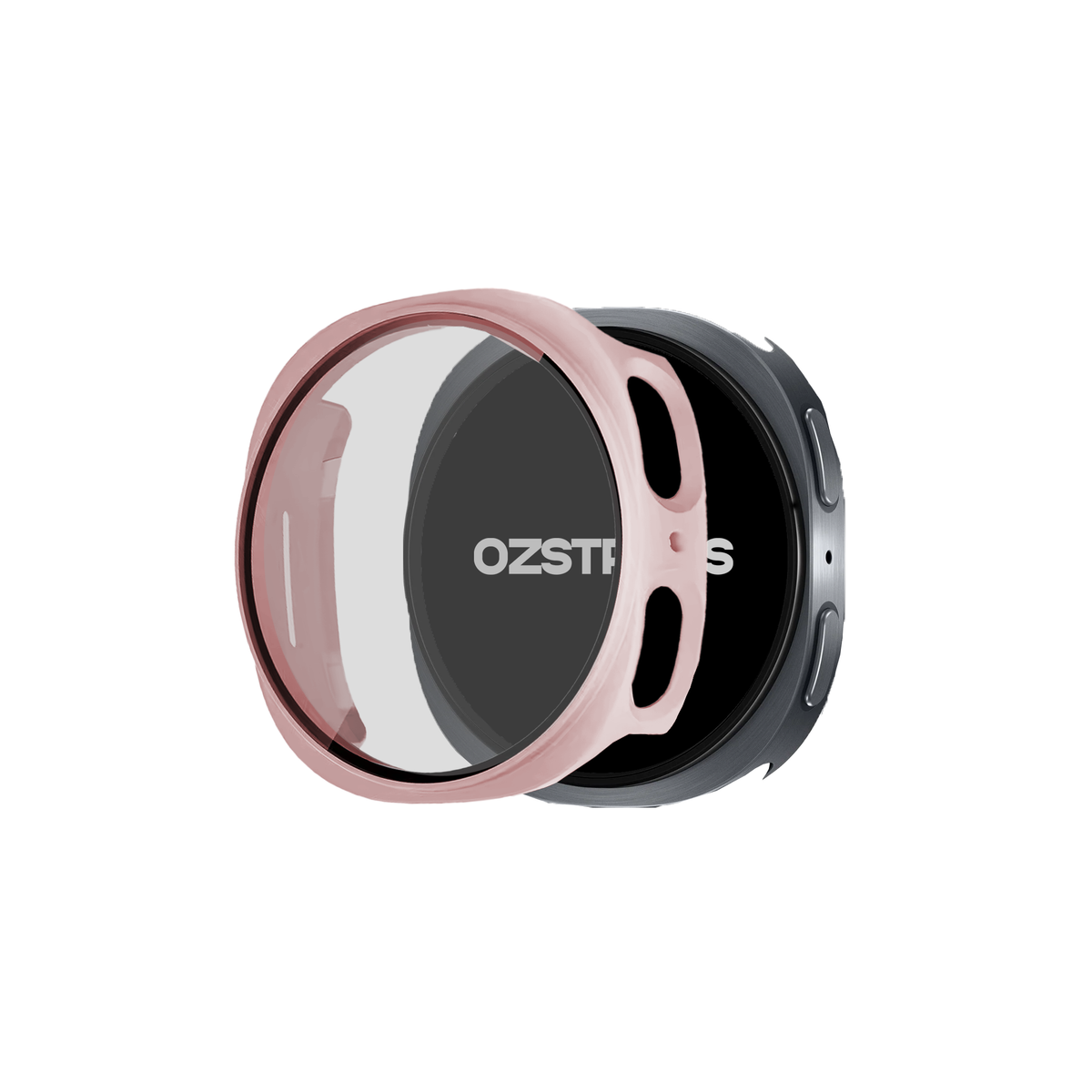 Samsung Galaxy Watch 8 Hybrid Cover (Tempered Glass + Case Protector)