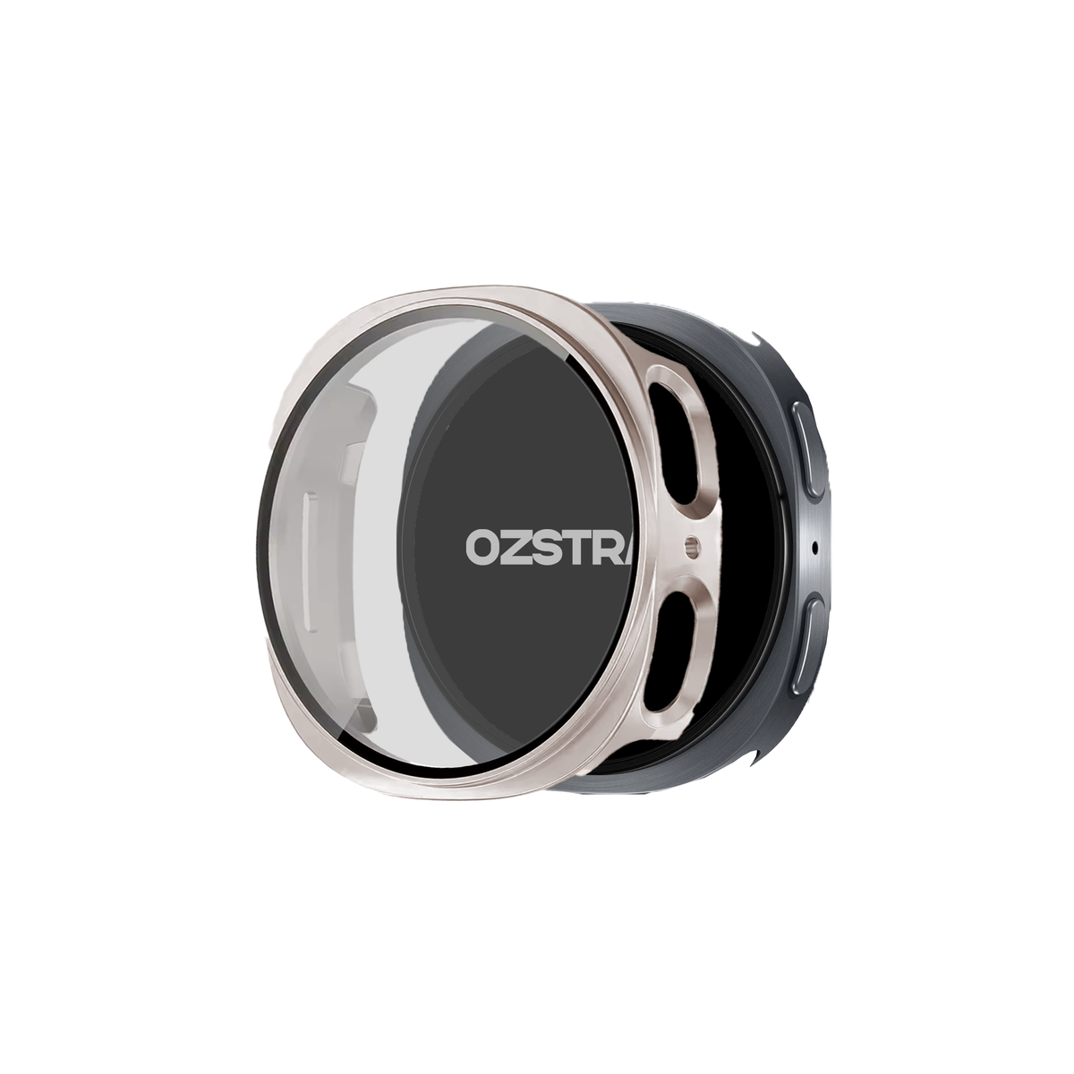 Samsung Galaxy Watch 8 Hybrid Cover (Tempered Glass + Case Protector)