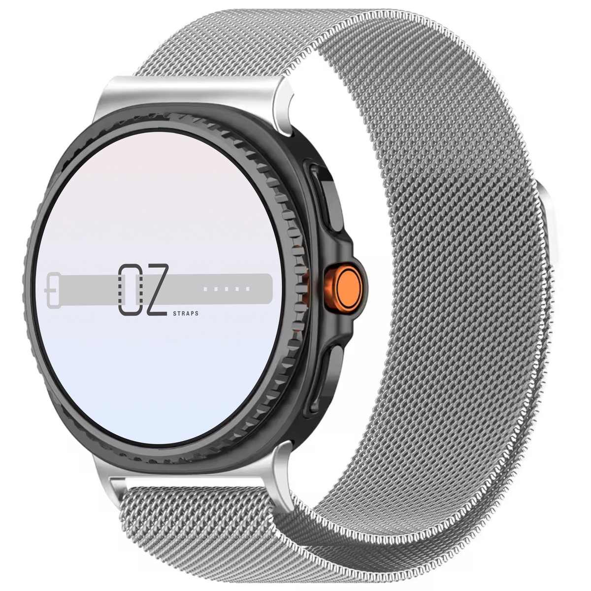 Samsung Galaxy Watch 8 Smartwatch with a Milanese Loop band in Silver