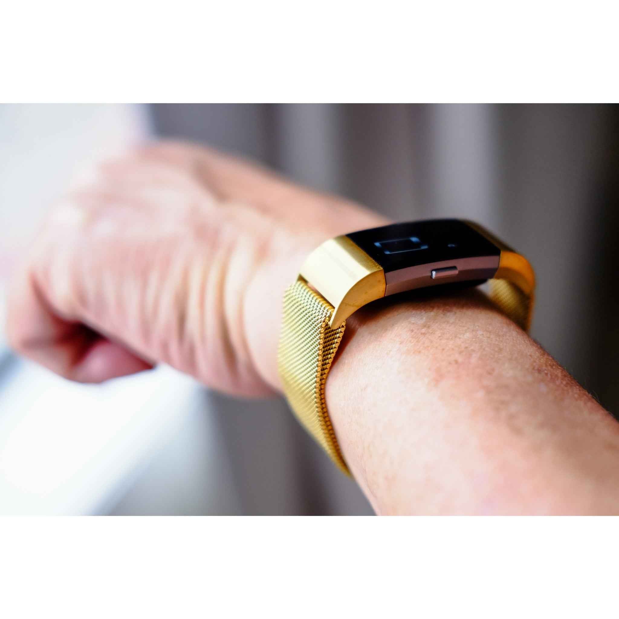 thumbnail image 2 of EEZSEVEN Milanese Loop Metal Band For Fitbit Charge 5 - Stainless Steel Magnet 2 of 6