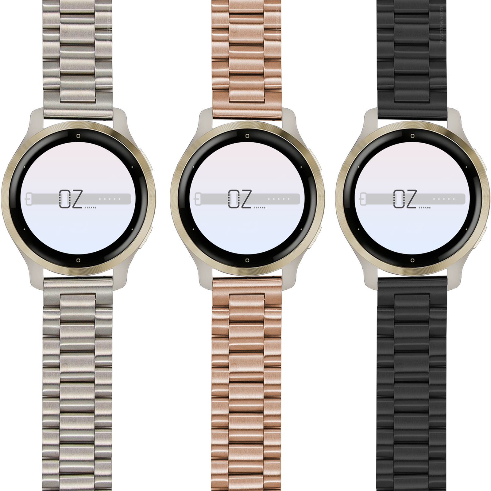 Classic Stainless Steel Garmin Vivomove HR & Venu 2 Plus Band-OzStraps