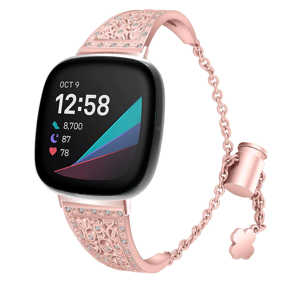 Blossom Stainless Steel Fitbit Versa Band-OzStraps