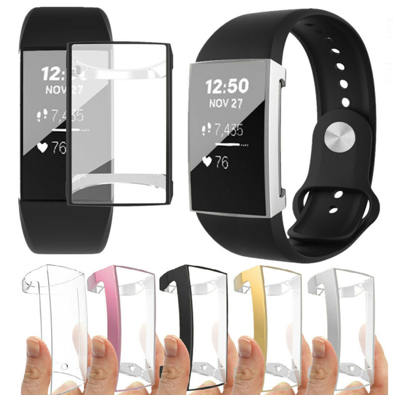 Fitbit Charge 3 / Charge 4 Electroplated TPU Case-OzStraps