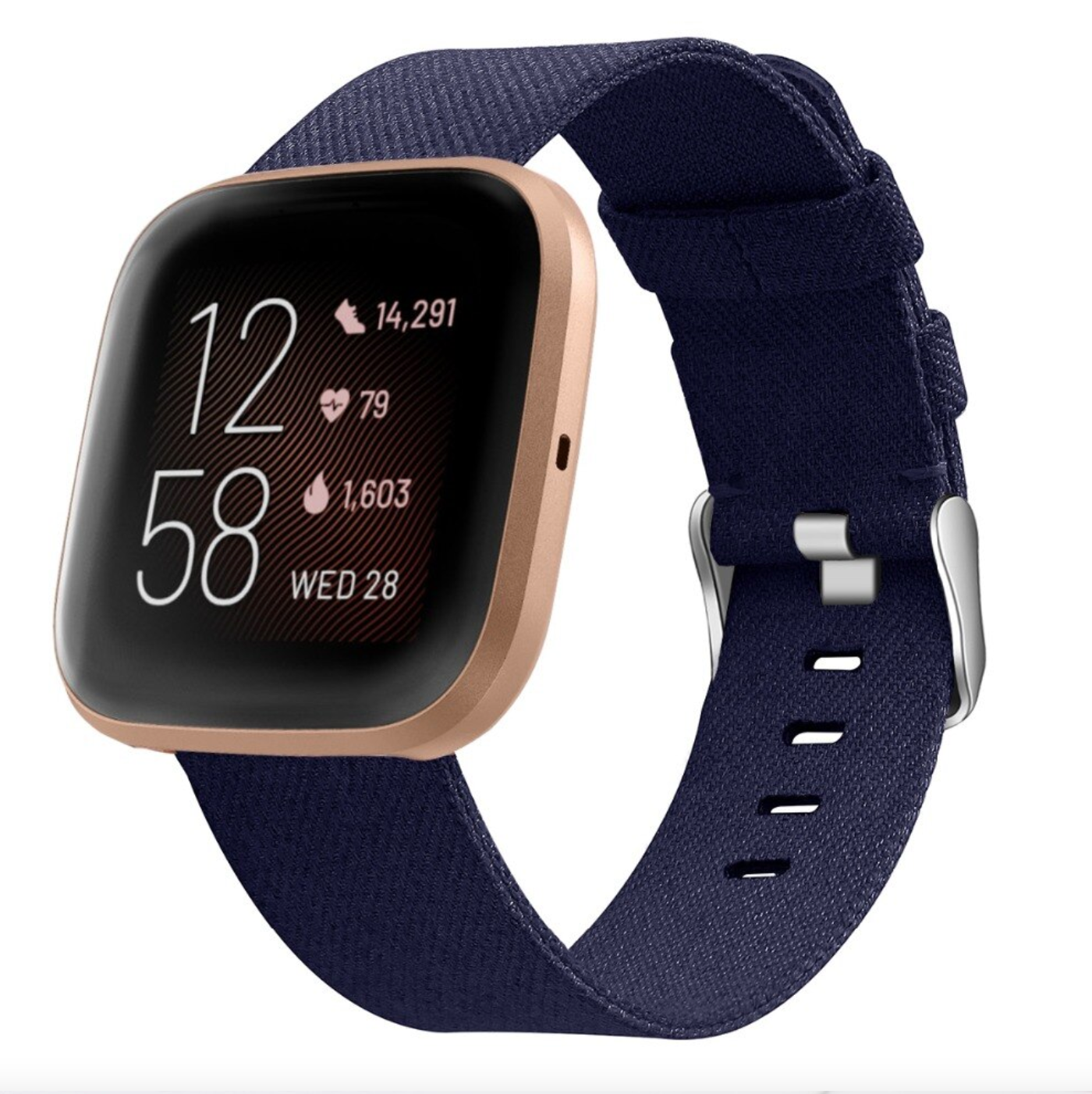 Fitbit navy rose outlet gold