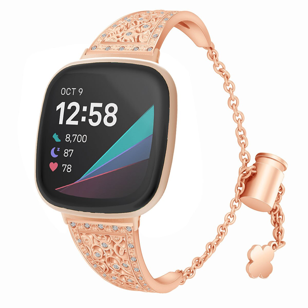 Blossom Stainless Steel Fitbit Versa Band-OzStraps